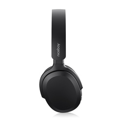 Niceboy Słuchawki Nauszne  Sora Onyx Black Czarne AUX AAC IPX4 BT 5.3 USBC