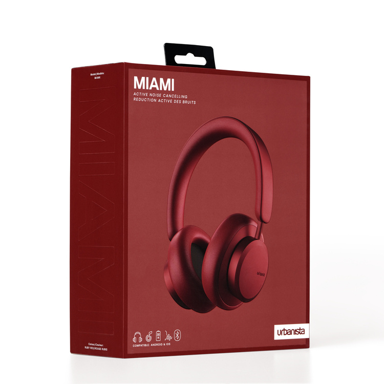 Urbanista - Słuchawki Bluetooth - Miami Ruby Red