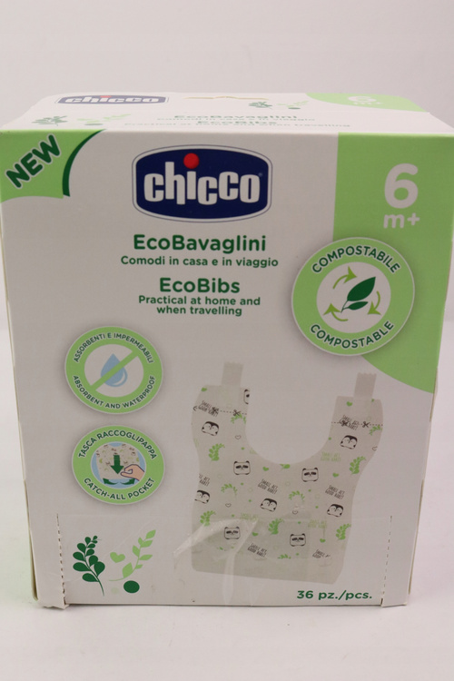 Śliniak Chicco materiałowy biały 36 szt.