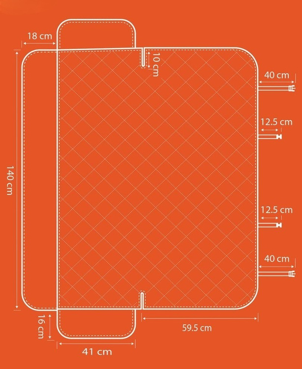 Pokrowiec samochodowy na tylne siedzenie  uniwersalny czarny BLACK+DECKER