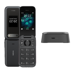 Zestaw Nokia 2660 4G Flip Dual Sim Czarna + Stacja Ładująca /OUTLET