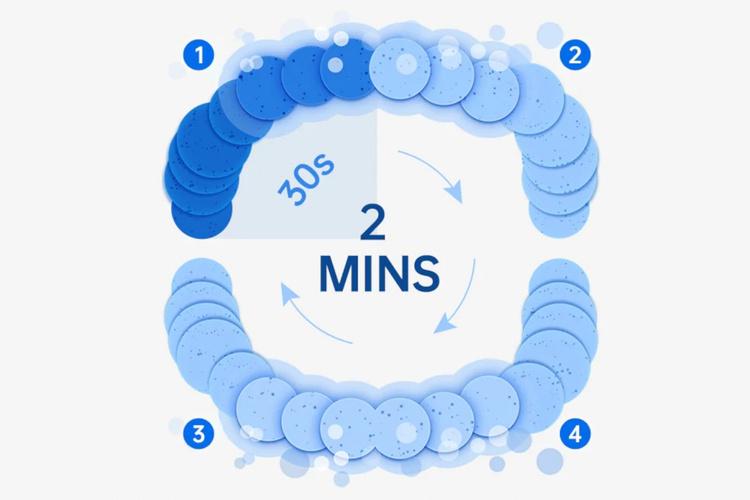Laifen Szczoteczka do Zębów Soniczna Wave ABS Różowa Głowki 6 szt. Aplikacja Gift Box