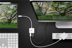 Multi adapter USB-C - HDMI + USB-C PD 60W Goobay Biały