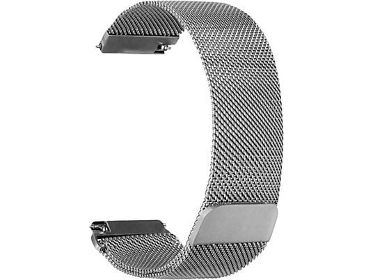 Pasek Topp Samsung/Huawei Watch Siateczka ze Stali Nierdzewnej Srebrny Szerokość Paska 22mm