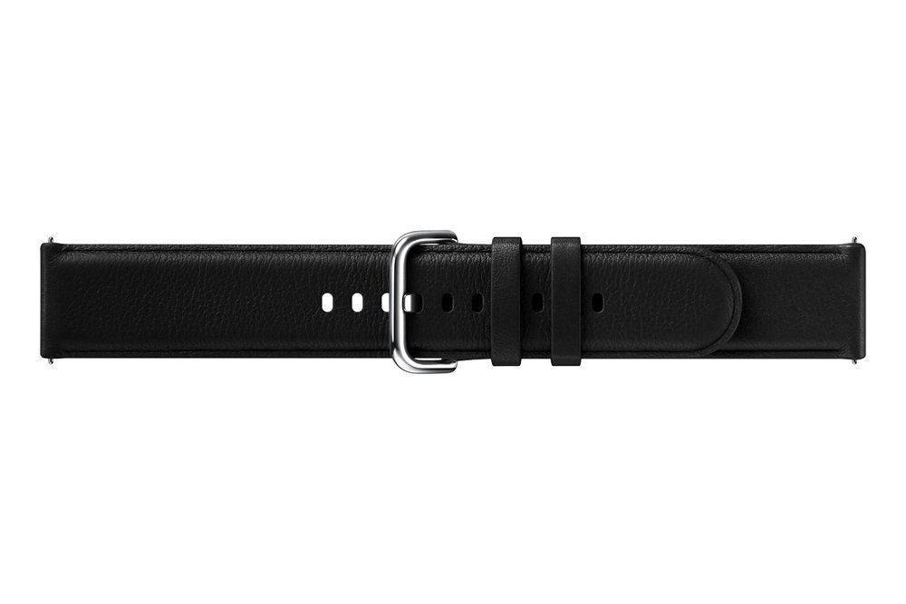 Samsung Pasek Skórzany Czarny do Galaxy Watch Active/Active 2 20mm (ET