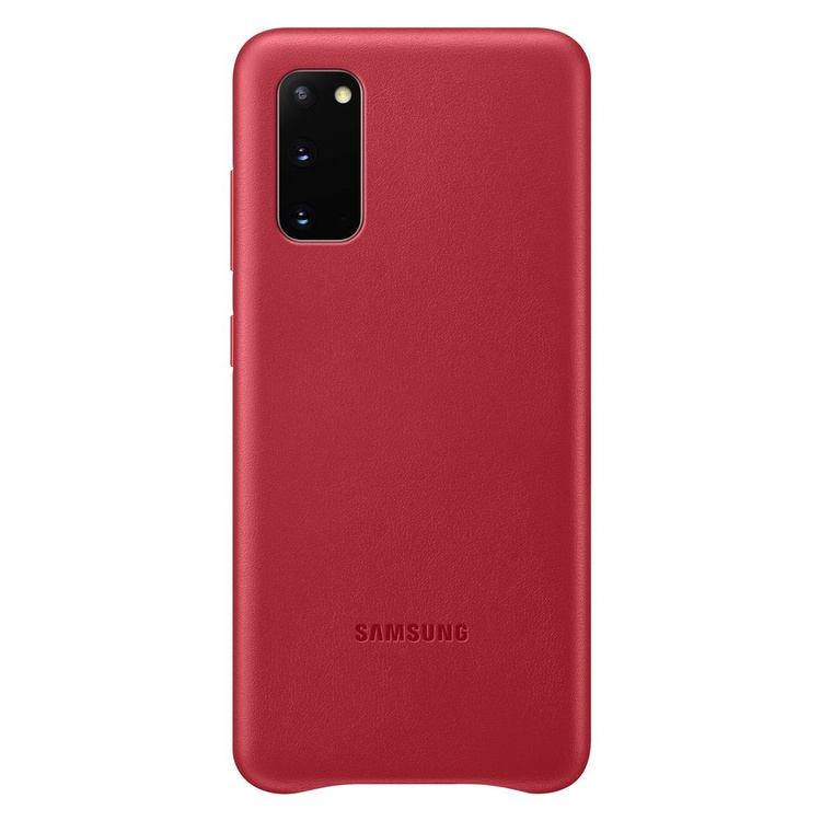 Etui Samsung Leather Cover Czerwone do Galaxy S20 (EF-VG980LREGEU)