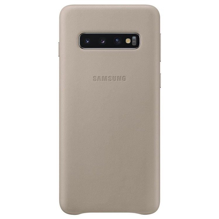 Etui Samsung Leather Cover Szary do Galaxy S10+ (EF-VG975LJEGWW)