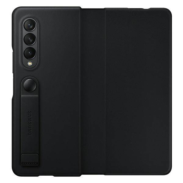Etui Samsung Leather Flip Cover Czarny do Galaxy Z Fold3 5G (EF-FF926LBEGWW)