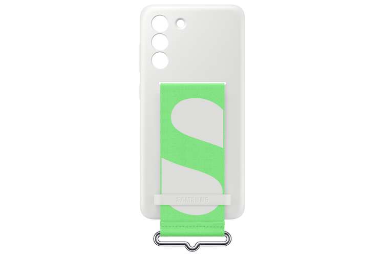 Etui Samsung Silicone Cover with Strap Biały do Galaxy S21 FE 5G (EF-GG990TWEGWW)