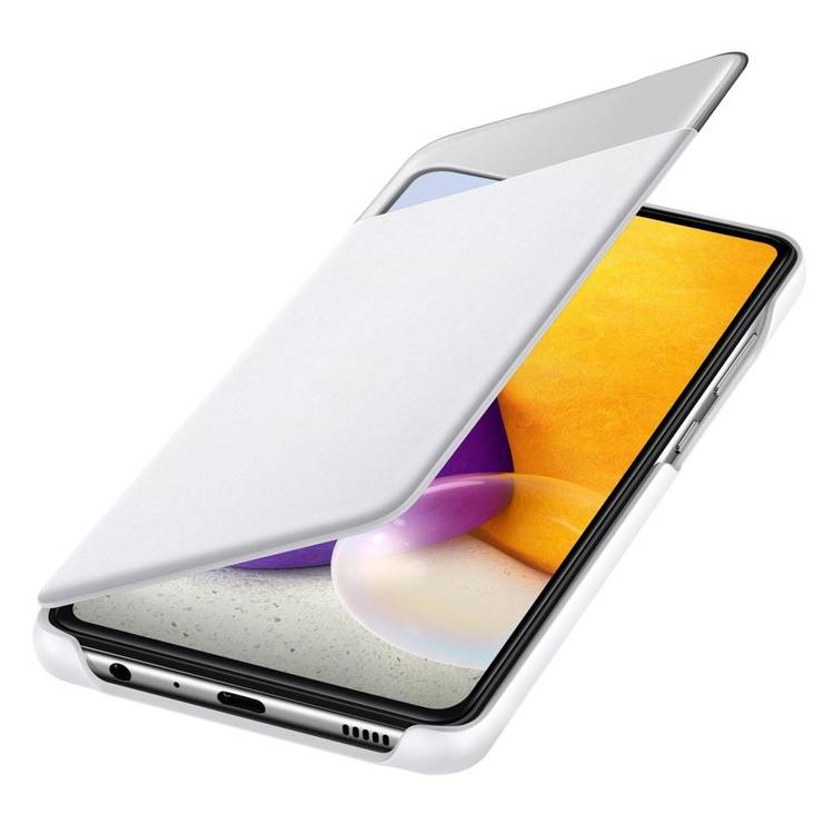 Etui Samsung Smart S View Wallet Cover Białe do Galaxy A72 (EF-EA725PWEGEW)