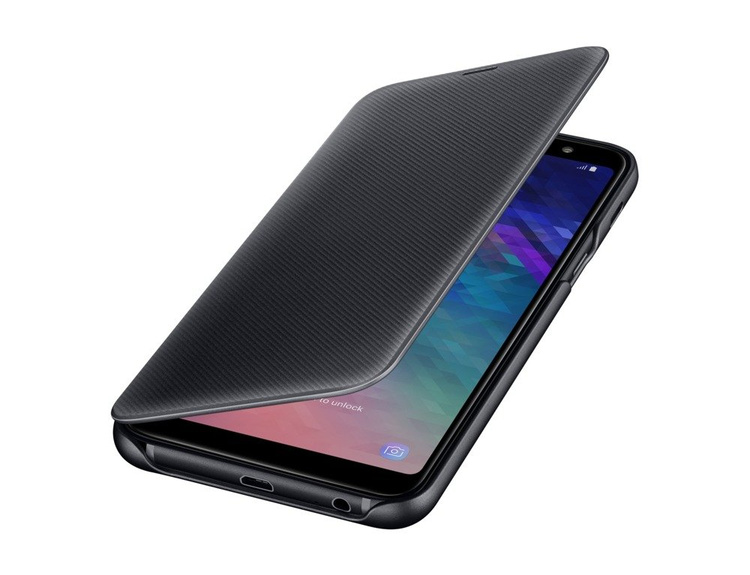 Etui Samsung Wallet Cover Czarne do Galaxy A6+ (EF-WA605CBEGWW)
