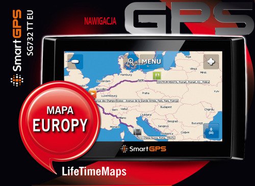 Nawigacja samochodowa SmartGPS SG732 TT EU LTM /OUTLET