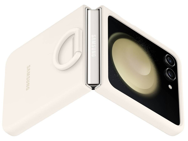 Samsung Silicone Case with Ring Beżowy do Galaxy Z Flip5 (EF-PF731TUEGWW)