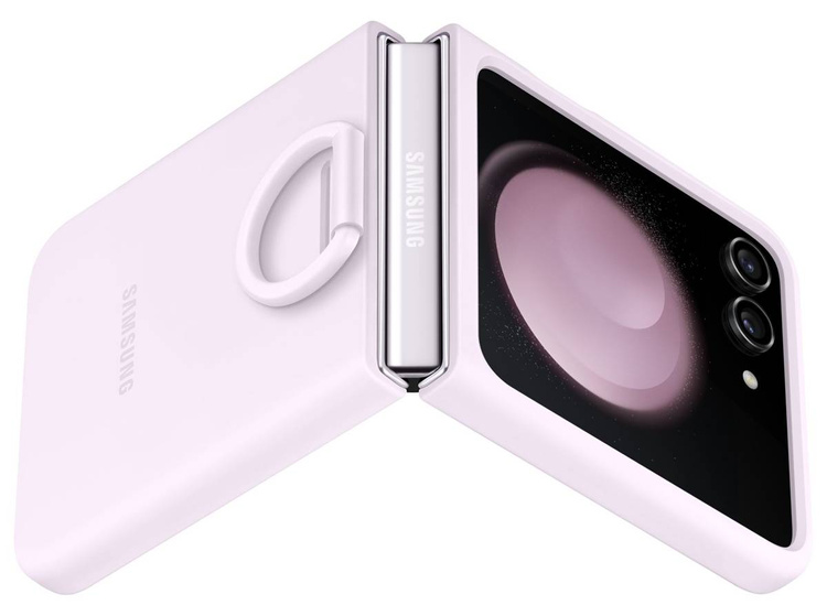 Samsung Silicone Case with Ring Fioletowy do Galaxy Z Flip5 (EF-PF731TVEGWW)