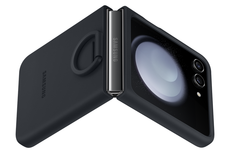 Samsung Silicone Case with Ring Granatowy do Galaxy Z Flip5 (EF-PF731TNEGWW)