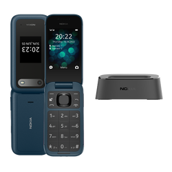 Zestaw Nokia 2660 4G Flip Dual Sim Niebieska + Stacja Ładująca